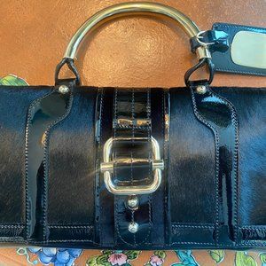 Designer vintage Handbag FRATELLI ROSSETTI 1990's  Black